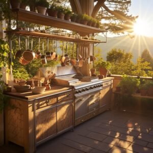 Sumptuous_golden_hour_light_bathes_a_rustic_wood-paneled